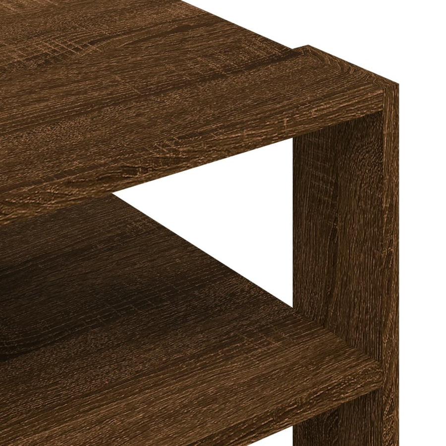 Salontafel 59,5x59,5x40 cm bewerkt hout bruin eikenkleurig