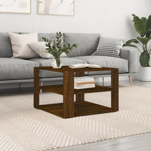 Salontafel 59,5x59,5x40 cm bewerkt hout bruin eikenkleurig