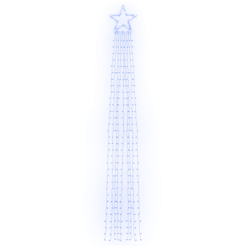 Kerstboomverlichting 320 Blauwe Led's 375 Cm