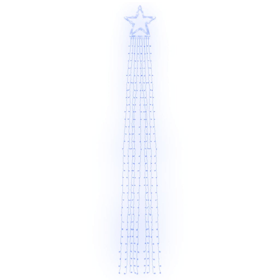 Kerstboomverlichting 320 Blauwe Led's 375 Cm