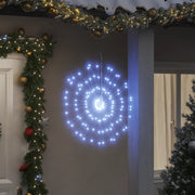 Kerstverlichting vuurwerk 140 koudwitte LED's 17 cm