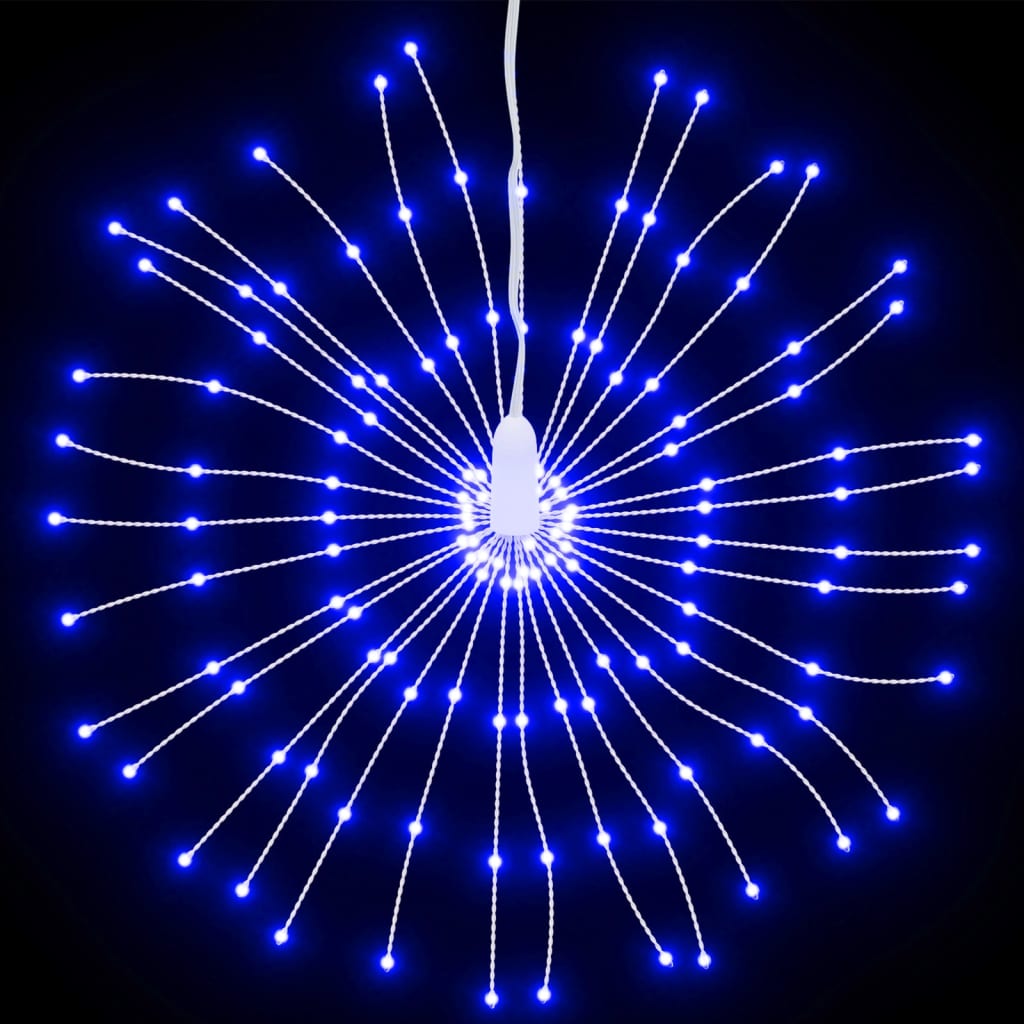 Kerstverlichting Vuurwerk 140 Blauwe Led's 17 Cm