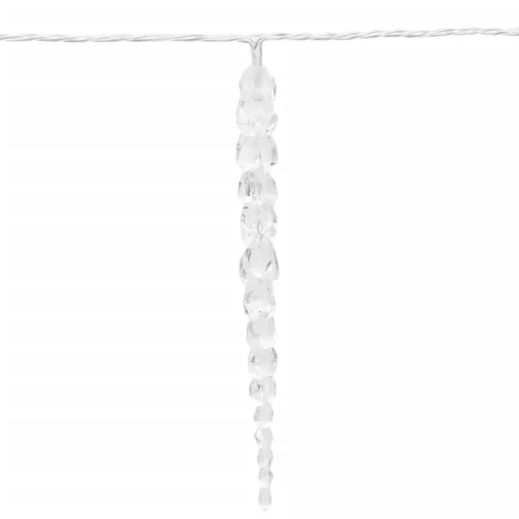 Kerstverlichting Ijspegel Met 100 Led's 10 M Acryl Pvc Warmwit