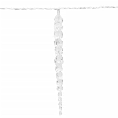 Kerstverlichting Ijspegel Met 100 Led's 10 M Acryl Pvc Warmwit