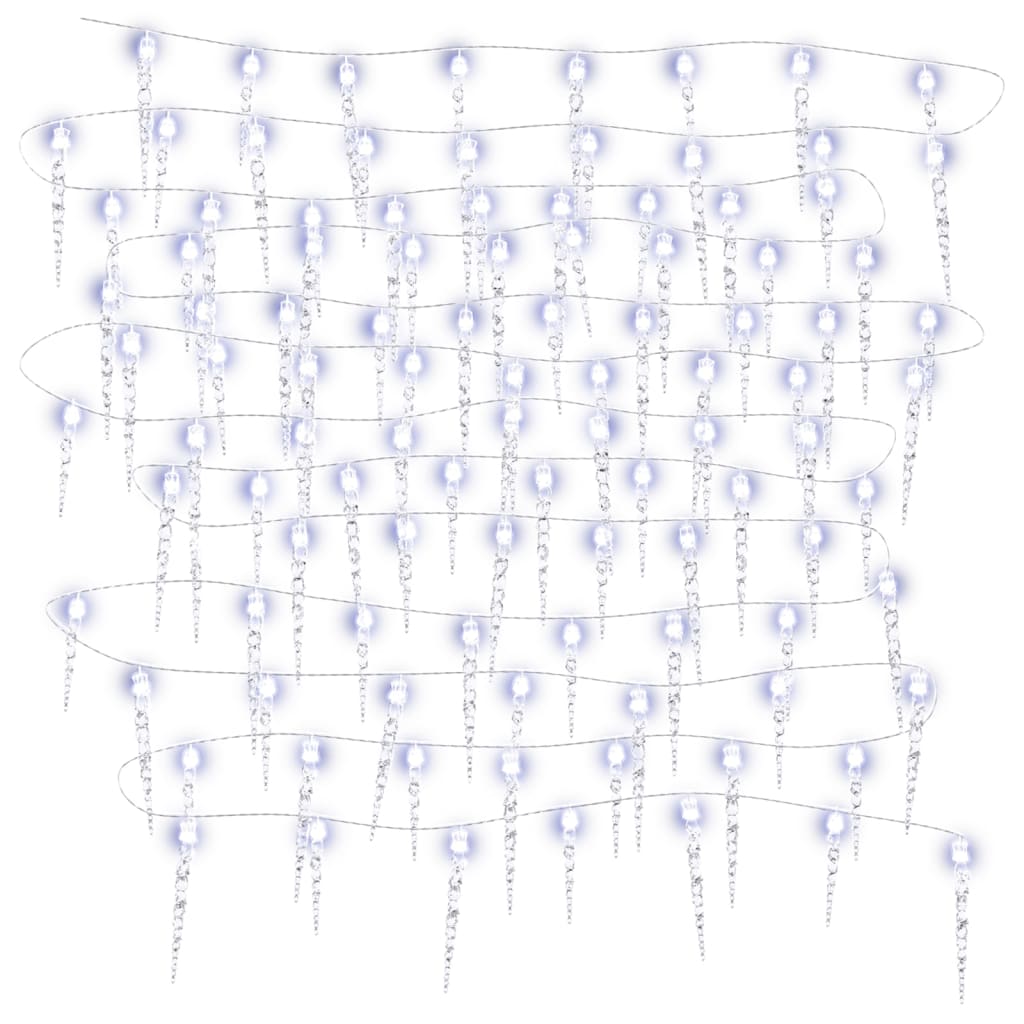 Kerstverlichting Ijspegels Te Led's 20 M Acryl Pvc 200 Koudwit Met USB