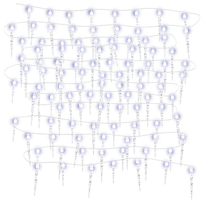Kerstverlichting Ijspegels Te Led's 20 M Acryl Pvc 200 Koudwit Met USB