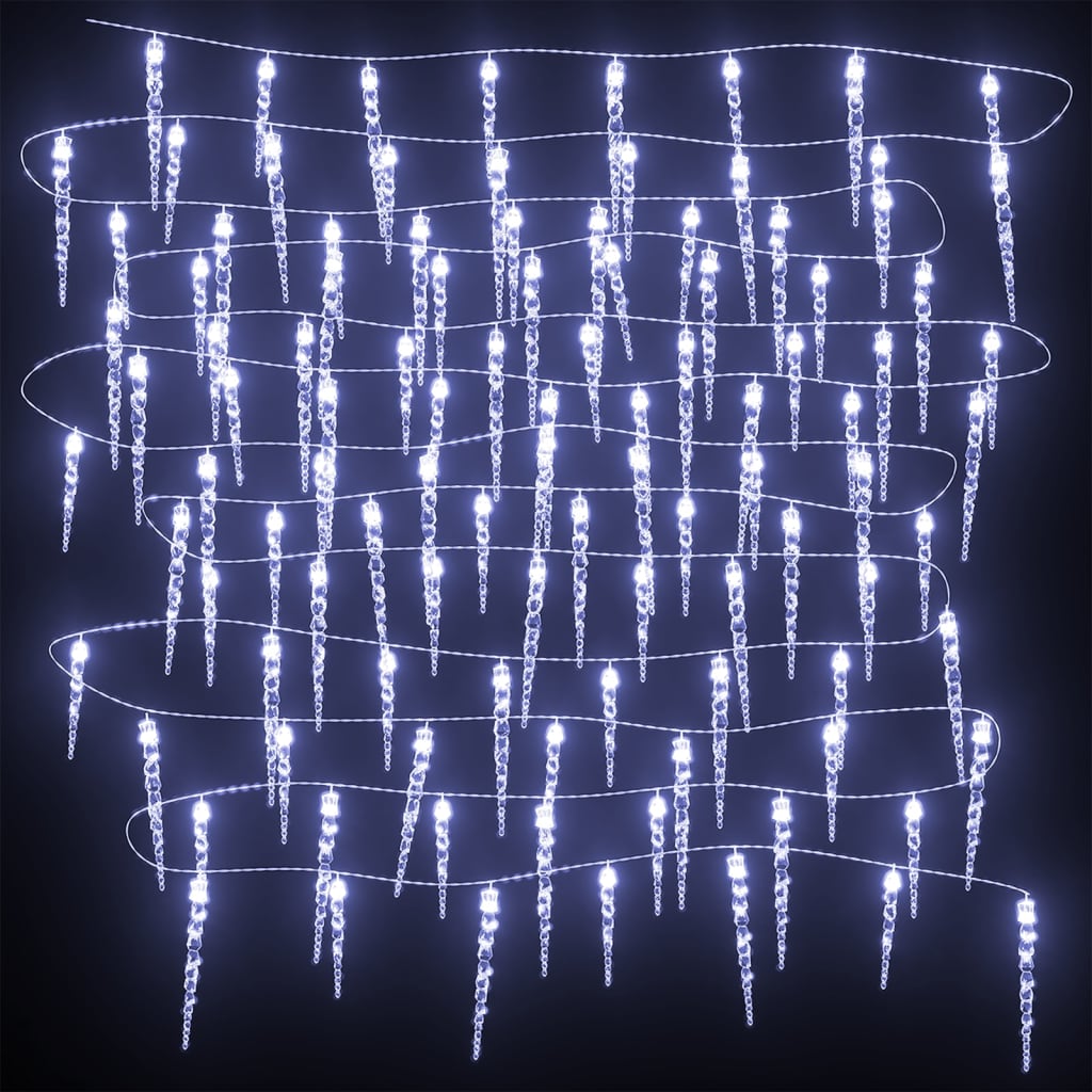 Kerstverlichting Ijspegels Te Led's 20 M Acryl Pvc 200 Koudwit Met USB