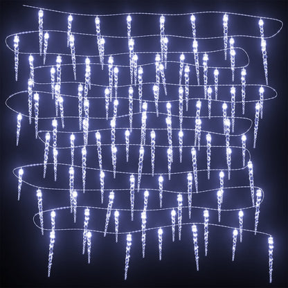 Kerstverlichting Ijspegels Te Led's 20 M Acryl Pvc 200 Koudwit Met USB