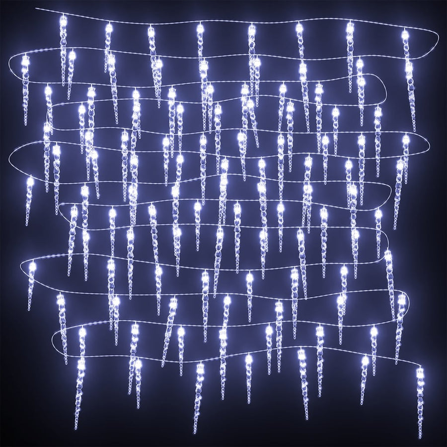 Kerstverlichting Ijspegels Te Led's 20 M Acryl Pvc 200 Koudwit Met USB