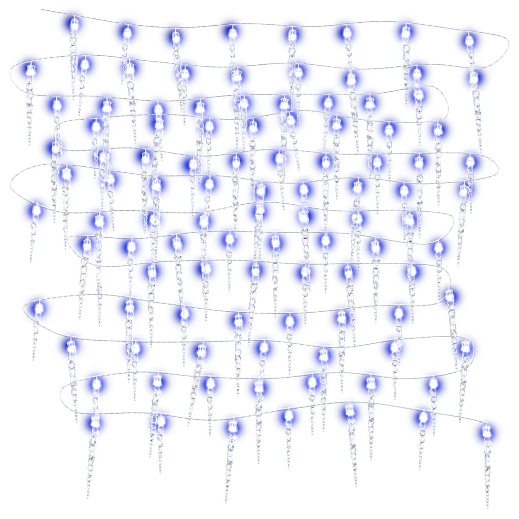 Kerstverlichting Ijspegels 200 E Led's 20 M Acryl Pvc Blauw 1