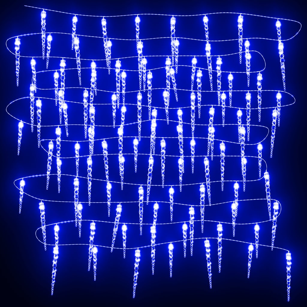 Kerstverlichting Ijspegels 200 E Led's 20 M Acryl Pvc Blauw 1