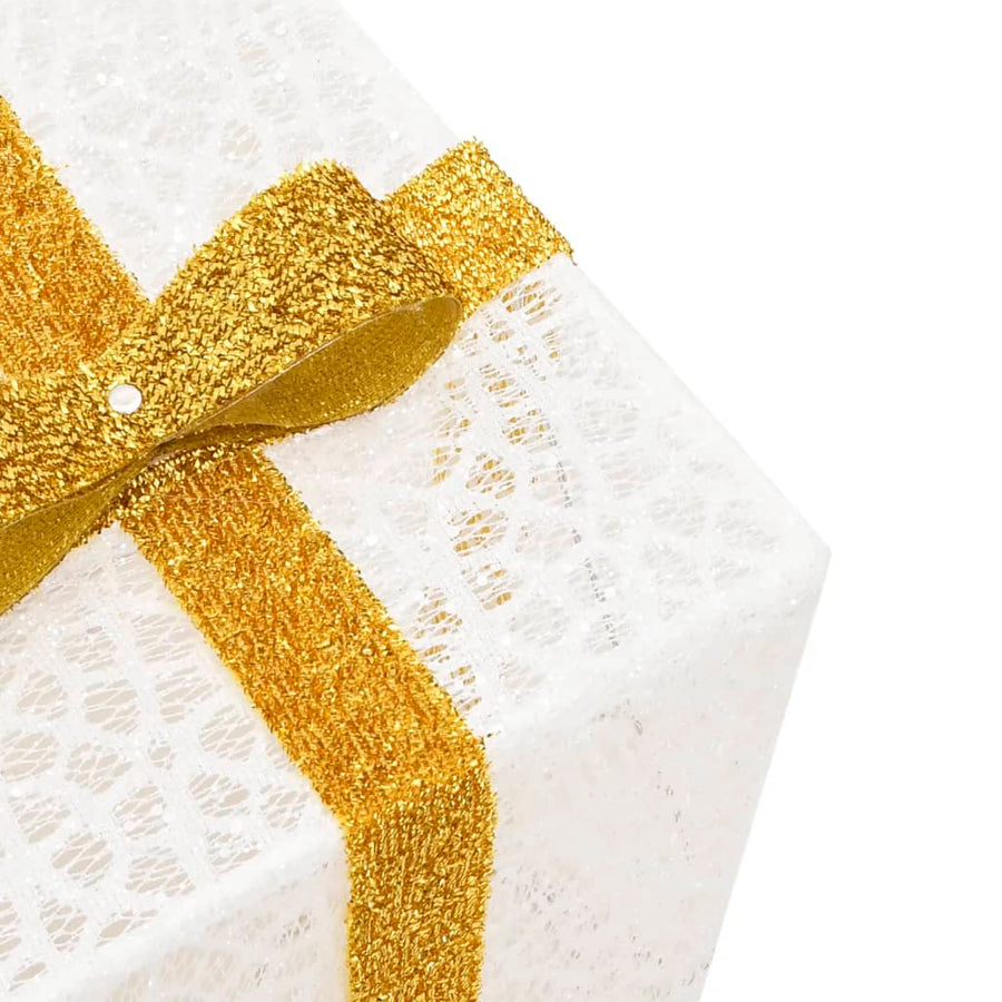 Kerstfiguur Cadeaudoos 3 St Verlicht 64 Warmwitte Led's