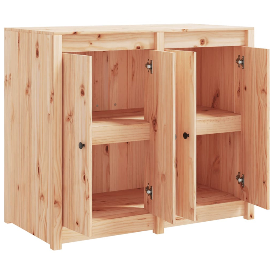Keukenkast Voor Buiten Massief Grenenhout Natuurlijk Grenenhout 106 x 55 x 92 cm 4 deuren