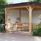 Keukenkasten buiten 3 st massief grenenhout 106x55x92 cm