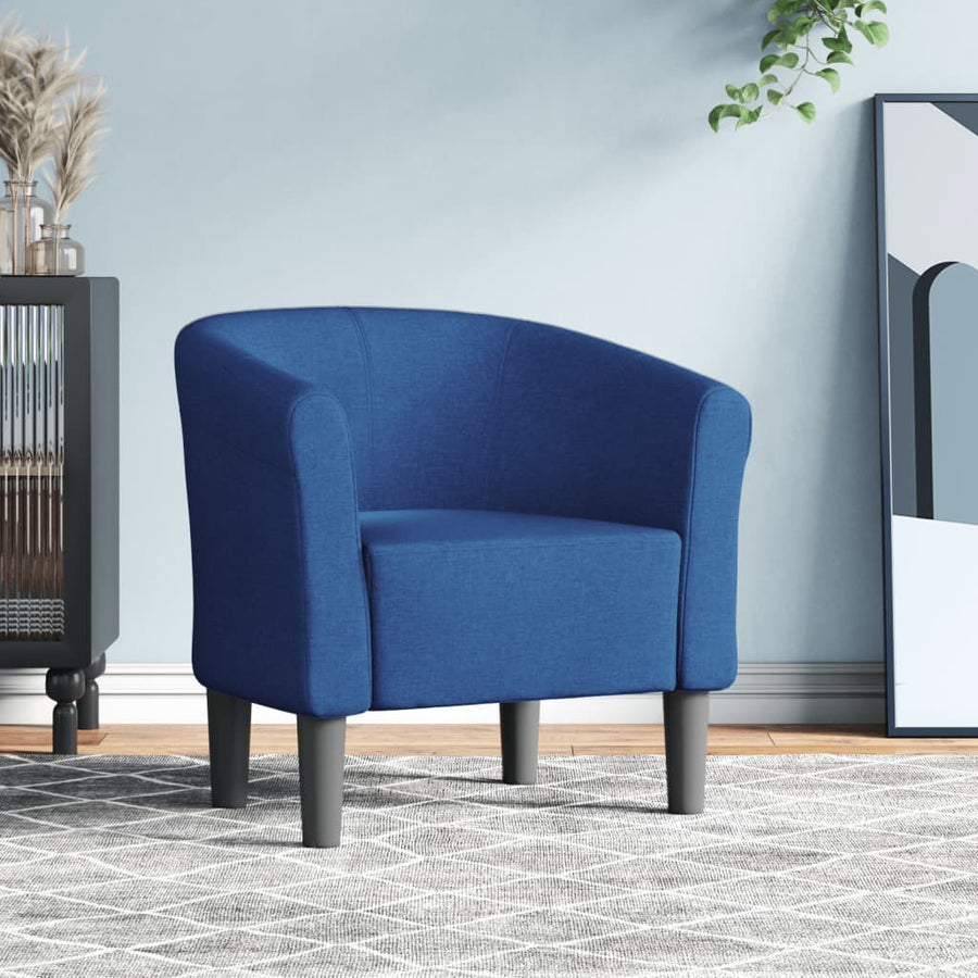 Kuipstoel Stof Blauw Zonder voetenbank