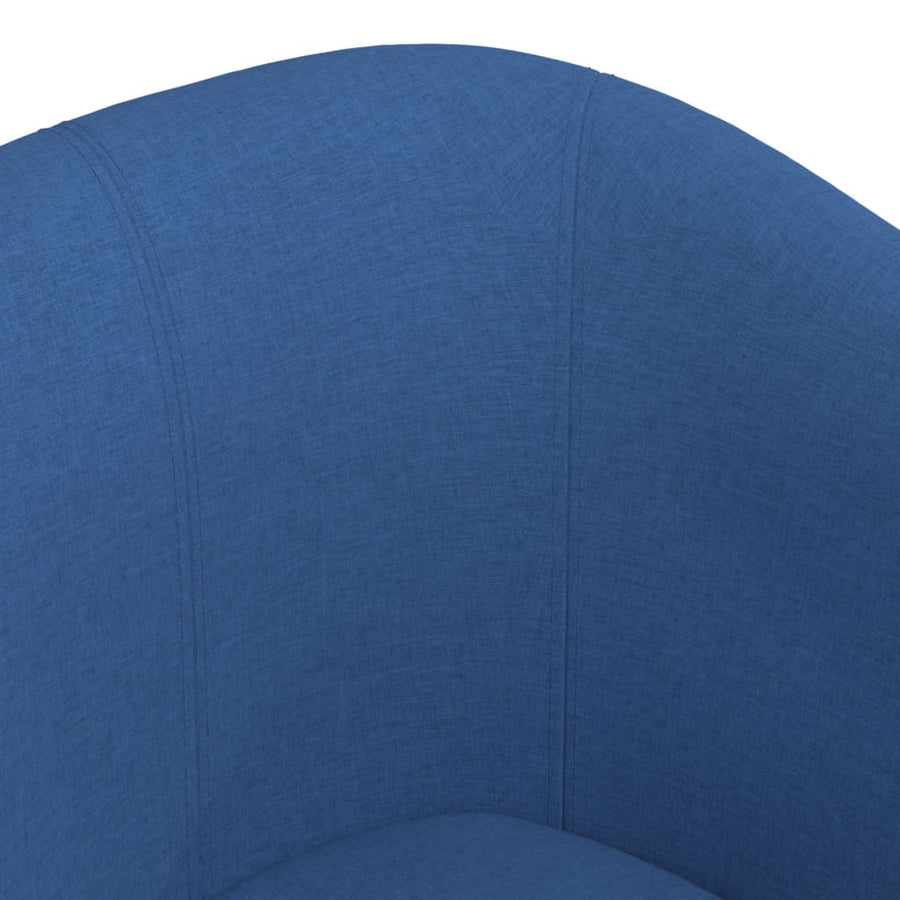 Kuipstoel Stof Blauw Met voetenbank