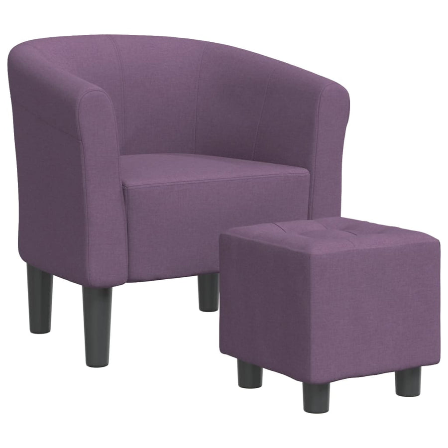Kuipstoel Stof Paars Met voetenbank