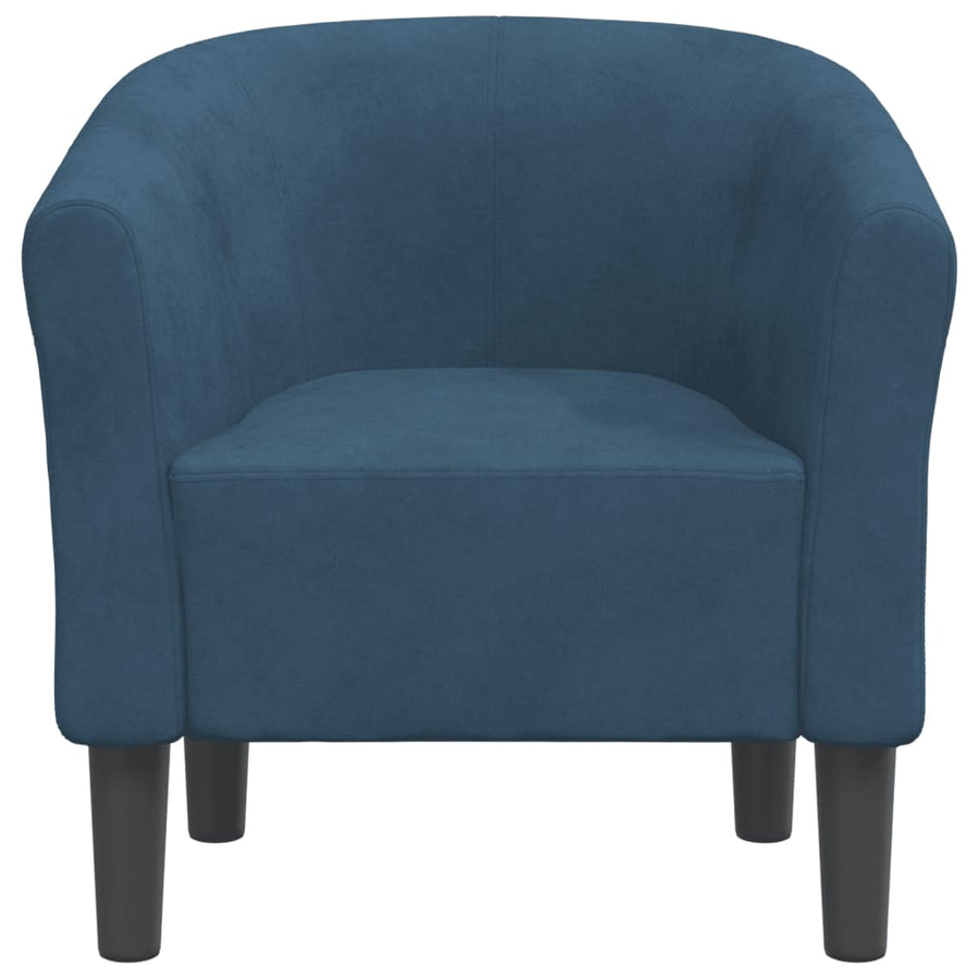 Kuipstoel Fluweel Donkerblauw Zonder voetenbank