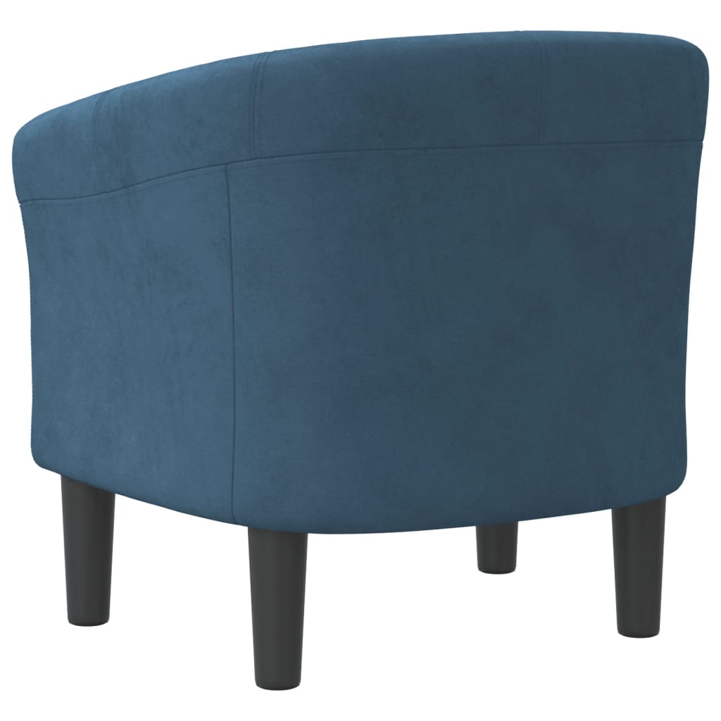 Kuipstoel Fluweel Donkerblauw Zonder voetenbank