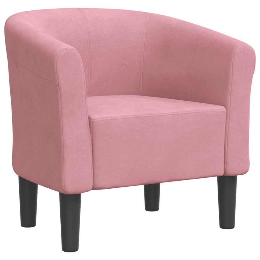 Kuipstoel Fluweel Roze Zonder voetenbank