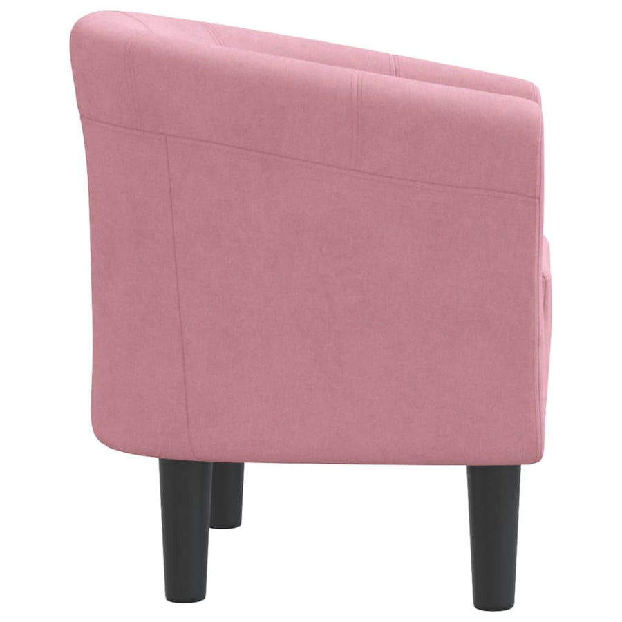 Kuipstoel Fluweel Roze Zonder voetenbank
