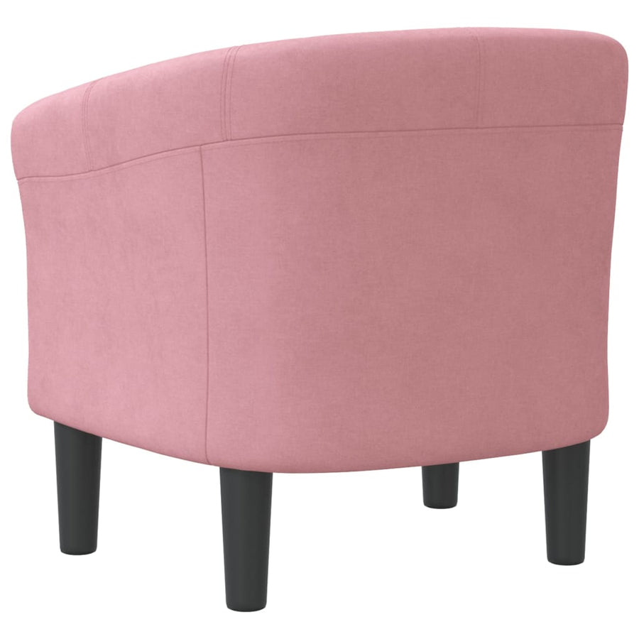 Kuipstoel Fluweel Roze Zonder voetenbank