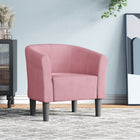 Kuipstoel fluweel roze 70x56x68 cm