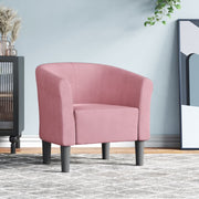 Kuipstoel fluweel roze 70x56x68 cm
