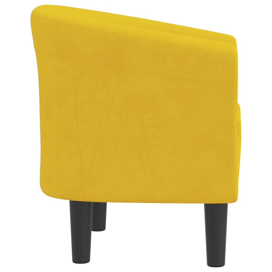 Kuipstoel Fluweel 1 Geel