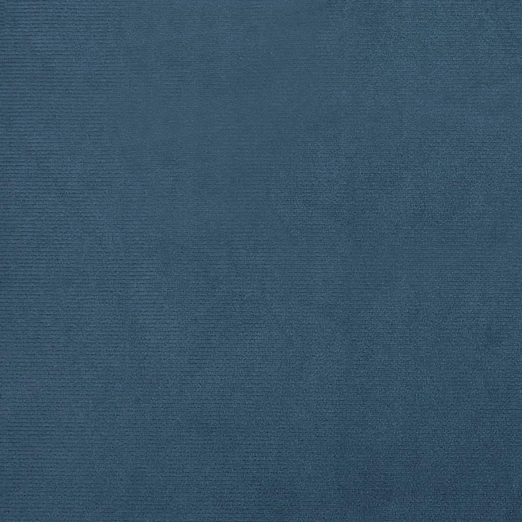 Kuipstoel Fluweel Donkerblauw Met voetenbank