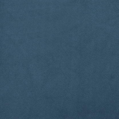 Kuipstoel Fluweel Donkerblauw Met voetenbank