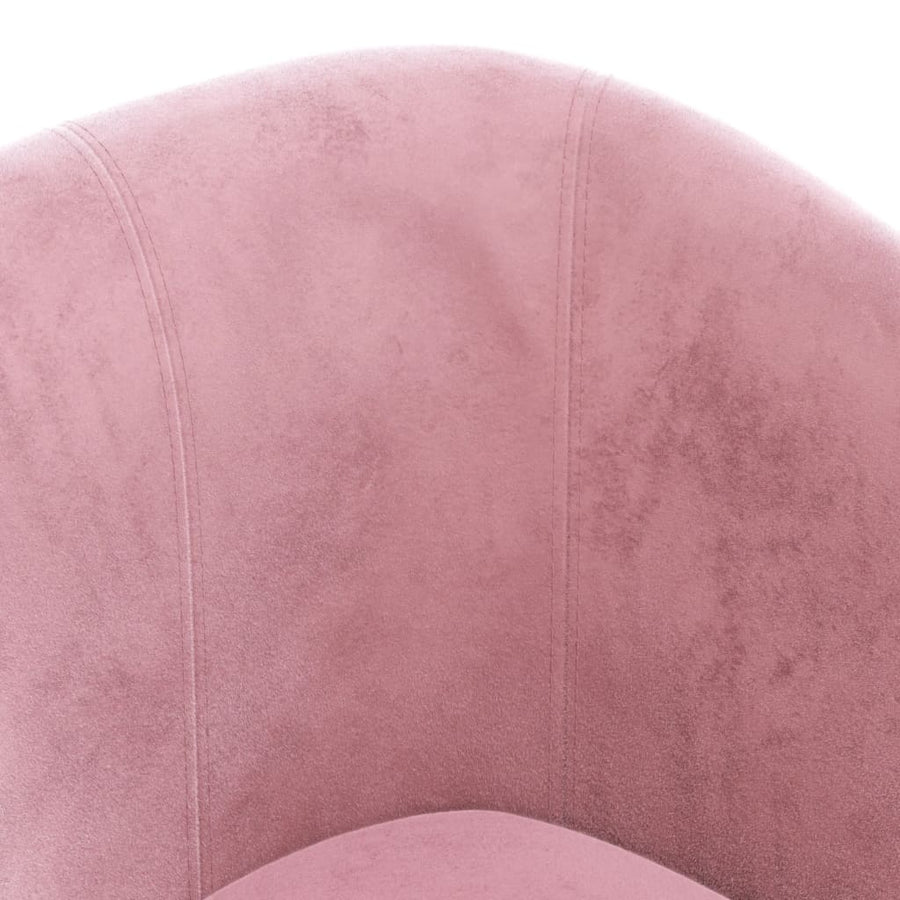 Kuipstoel Fluweel Roze Met voetenbank