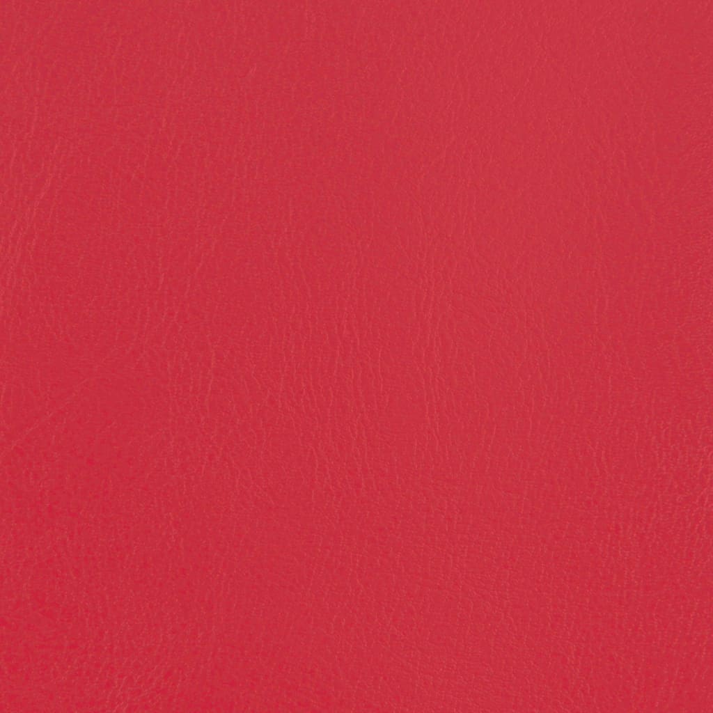 Kuipstoel met voetenbankje kunstleer rood