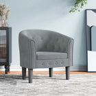 Bucket chair velvet dark gray
