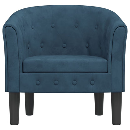 Kuipstoel fluweel donkerblauw