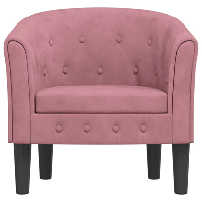 Kuipstoel fluweel roze