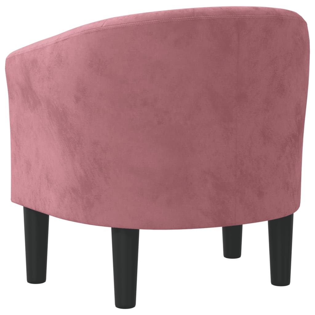 Kuipstoel fluweel roze