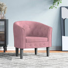 Kuipstoel fluweel roze 70x56x68 cm