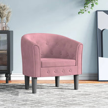 Kuipstoel fluweel roze