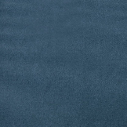 Kuipstoel Fluweel Donkerblauw Met voetenbank