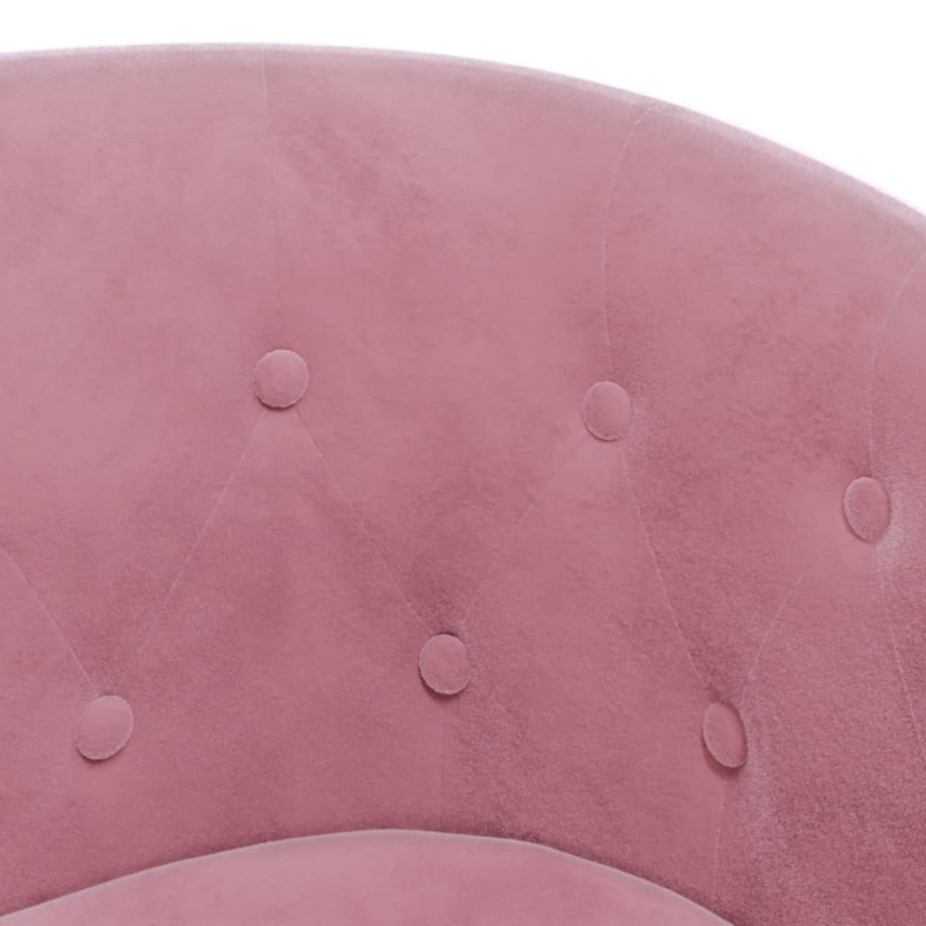 Kuipstoel Fluweel Roze Met voetenbank