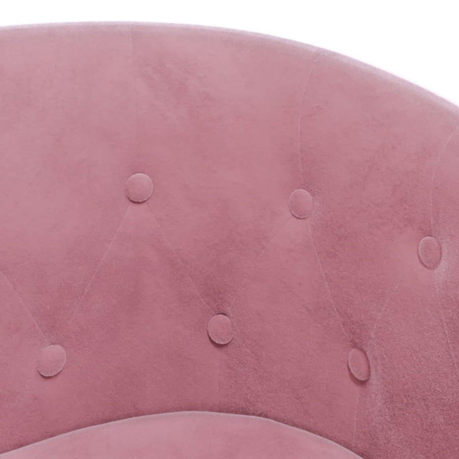 Kuipstoel Fluweel Roze Met voetenbank