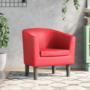 Kuipstoel kunstleer rood 70x56x68 cm