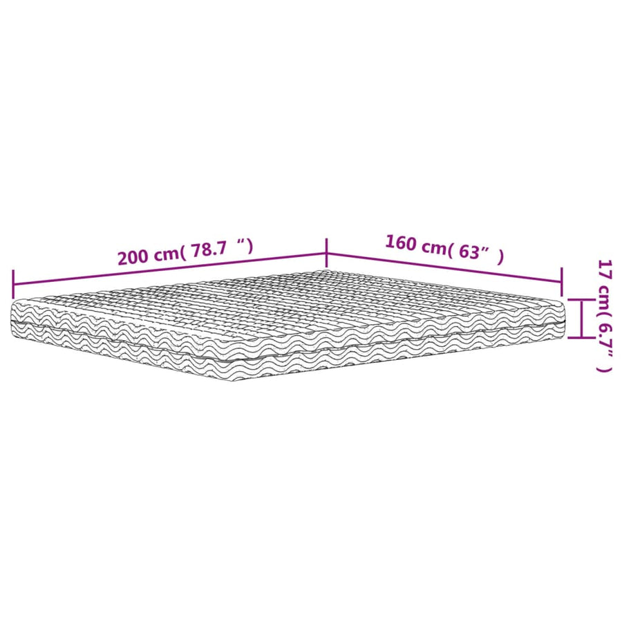 Schuimmatras Hardheid H2 H3 160X200 Cm Wit