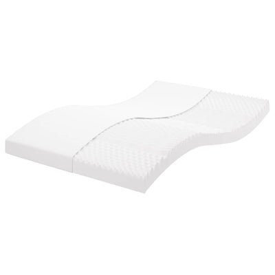 Foam mattress 7 zones firmness 20 ILD 120x200 cm white