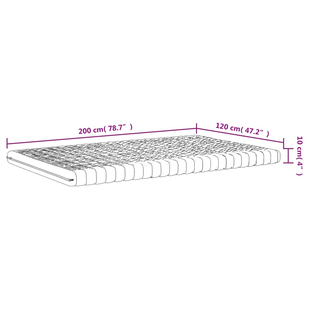 Schuimmatras 7 Zones Hardheid 20 Ild Wit 1 120 x 200 cm