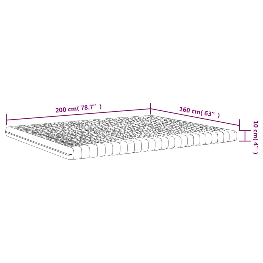 Schuimmatras 7 Zones Hardheid 20 Ild Wit 1 160 x 200 cm