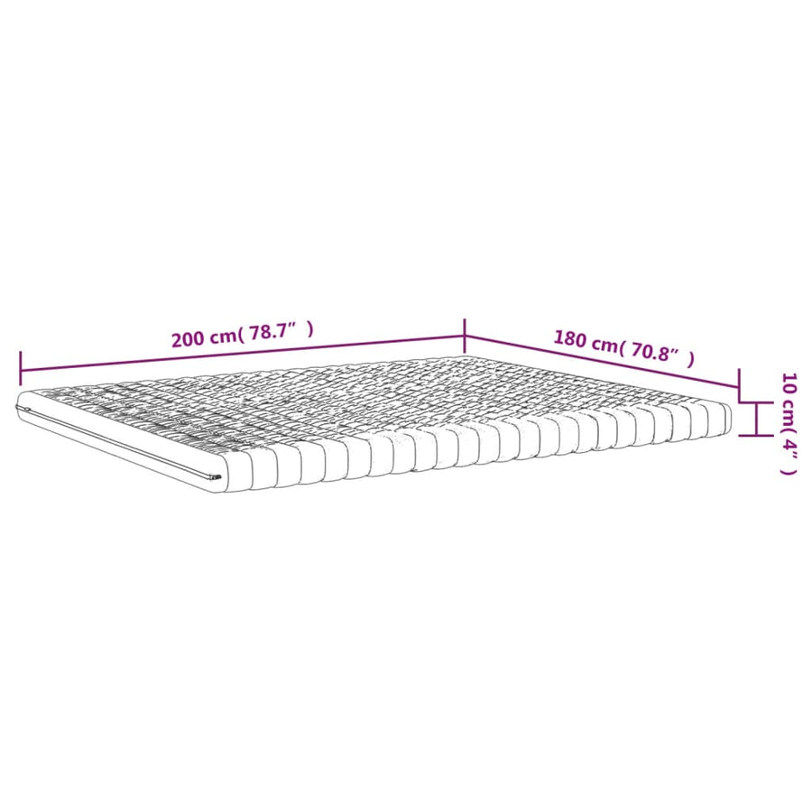 Schuimmatras 7 Zones Hardheid 20 Ild Wit 1 180 x 200 cm