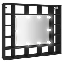 Spiegelkast Met Led-Verlichting 9X5X76,5 Cm Zwart