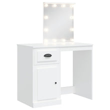 Kaptafel Met Led-Verlichting 90X42X32,5 Cm Wit
